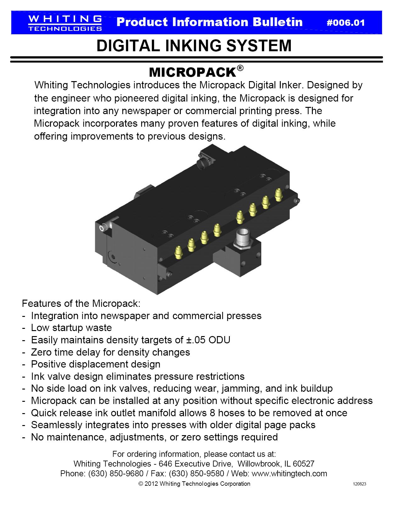 Micropack® Digital Page Pack